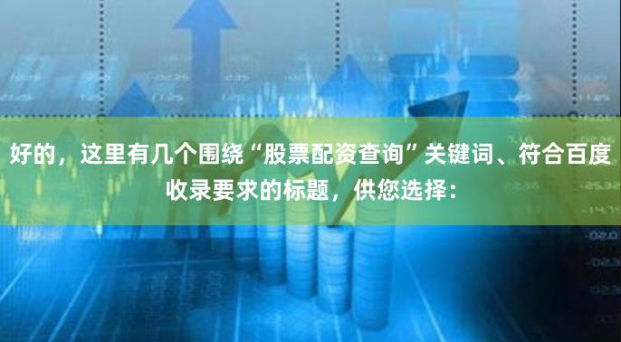 好的，这里有几个围绕“股票配资查询”关键词、符合百度收录要求的标题，供您选择：